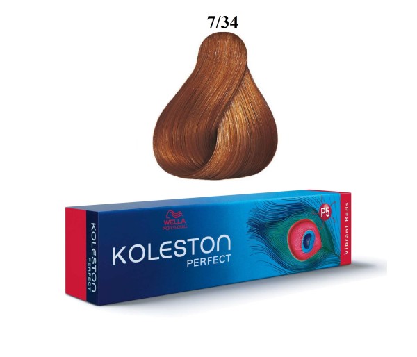 Vopsea permanenta Wella Professionals Koleston Perfect 7/34, 60 ml