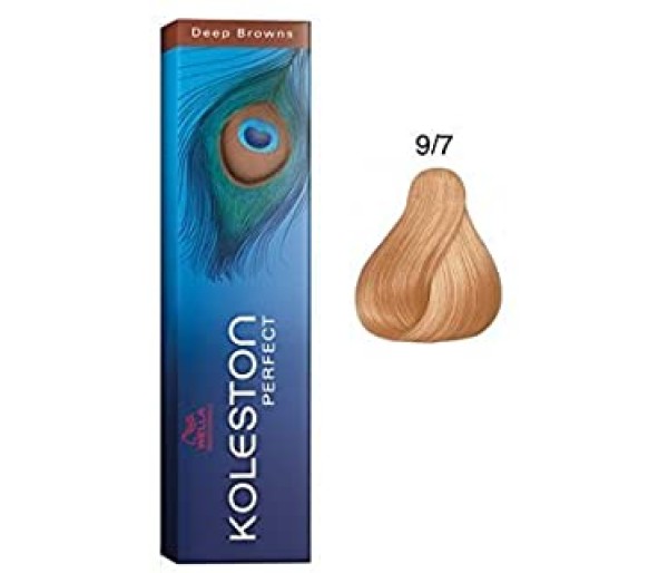 Vopsea permanenta Wella Professionals Koleston Perfect 9/7, Blond Luminos Castaniu, 60 ml