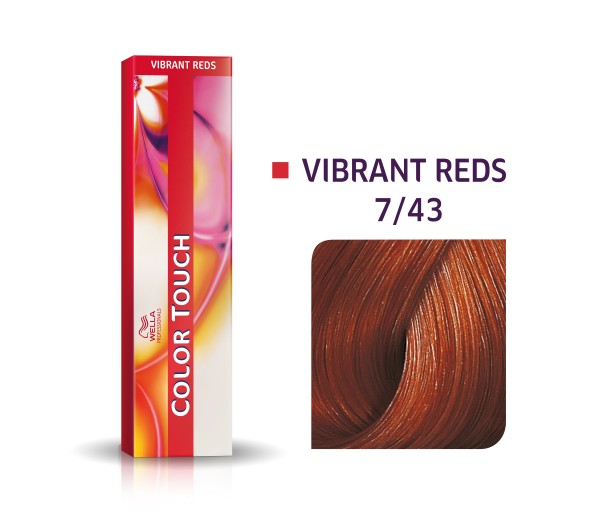 Vopsea semipermanenta Wella Professionals Color Touch 7/43, Blond Mediu Rosu Auriu, 60 ml