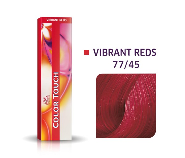 Vopsea semipermanenta Wella Professionals Color Touch 77/45, Blond Mediu Intens Rosu Mahon, 60 ml