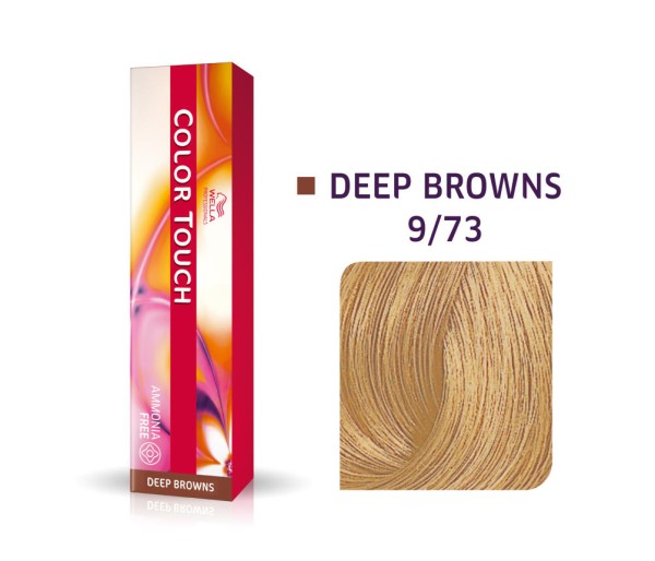 Vopsea semipermanenta Wella Professionals Color Touch 9/73, Blond Luminos Castaniu Auriu, 60 ml