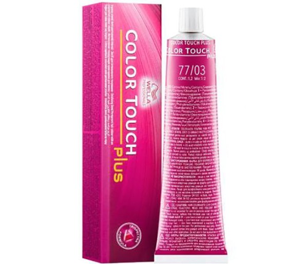Color Touch Plus, Vopsea de par, Blond Mediu Intens Natural Auriu 77/03, 60 ml