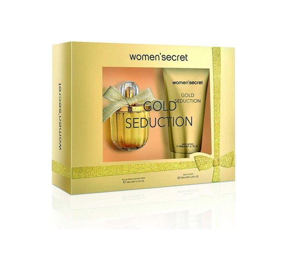 Gold Seduction, Femei, Set: Apa de parfum 100 ml + Lotiune de corp 200 ml
